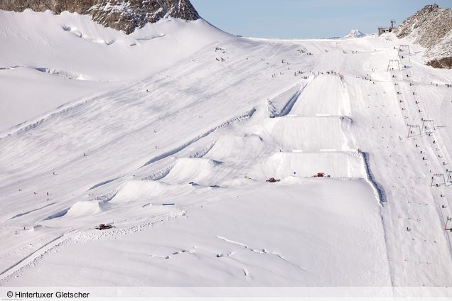 Plán snowparku Ski- & Gletscherwelt Zillertal 3000