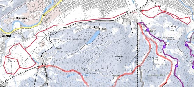 Mapa běžeckých stop Garmisch-Partenkirchen
