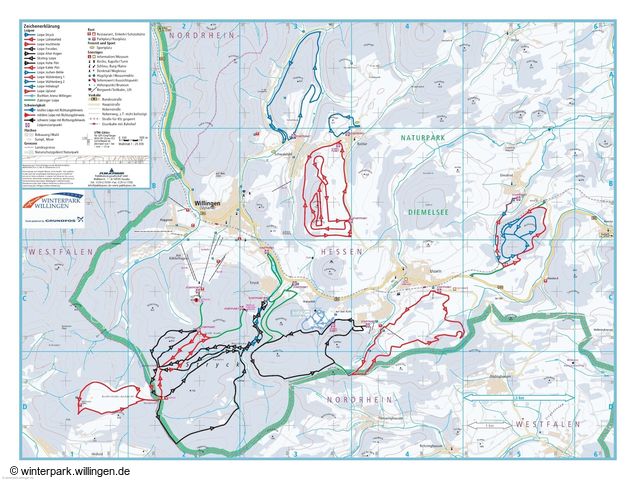 Harta pârtiilor schi fond Willingen