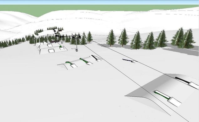 Plan snowparku Oberhof
