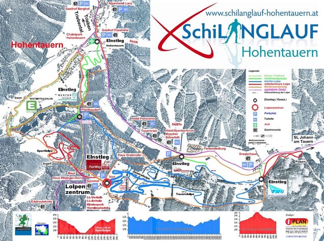 Plan des pistes de ski de fond Hohentauern