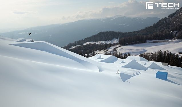 Plán snowparku Val Gardena/Alpe di Siusi