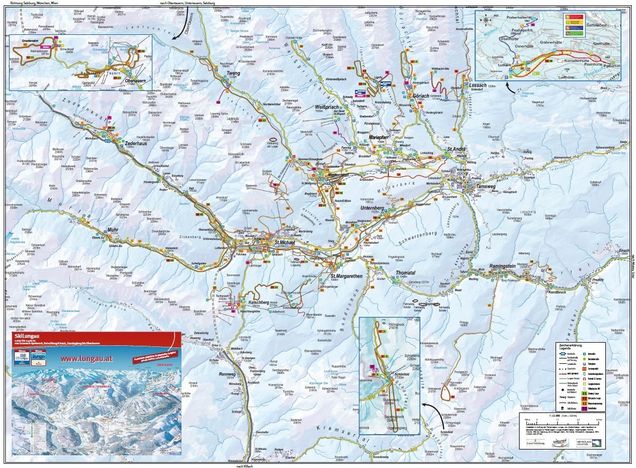 Plan des pistes de ski de fond St. Michael im Lungau
