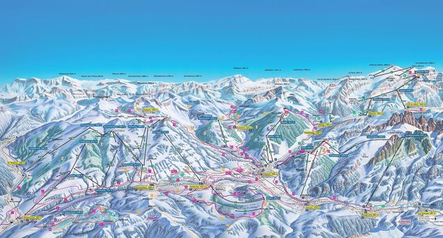 Plan des pistes de ski de fond Gessenay