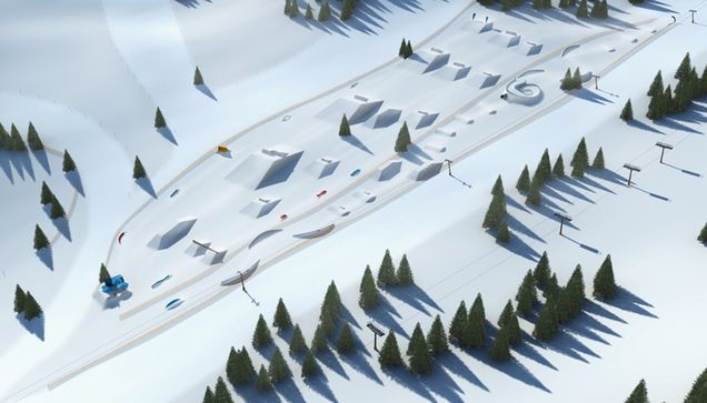 Plan snowparku Gstaad Mountain Rides