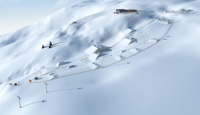 Plán snowparku Arlberg