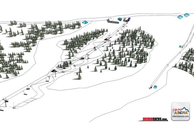 Mapa snowparku Zillertal Arena