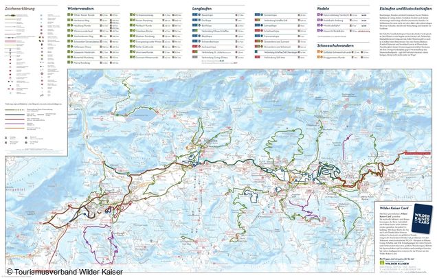 Mapa běžeckých stop Scheffau