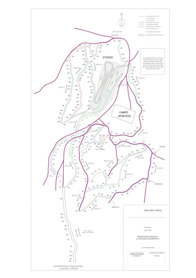 Mapa běžeckých stop Fai della Paganella
