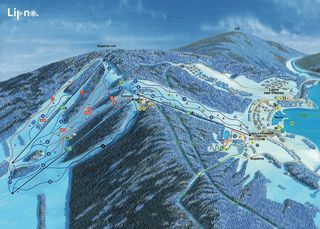 Pistekaart Skiareal Lipno