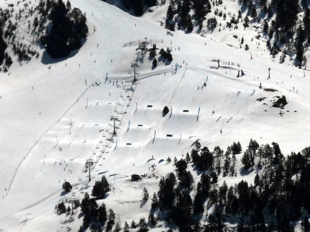 Overzicht snowpark Grandvalira