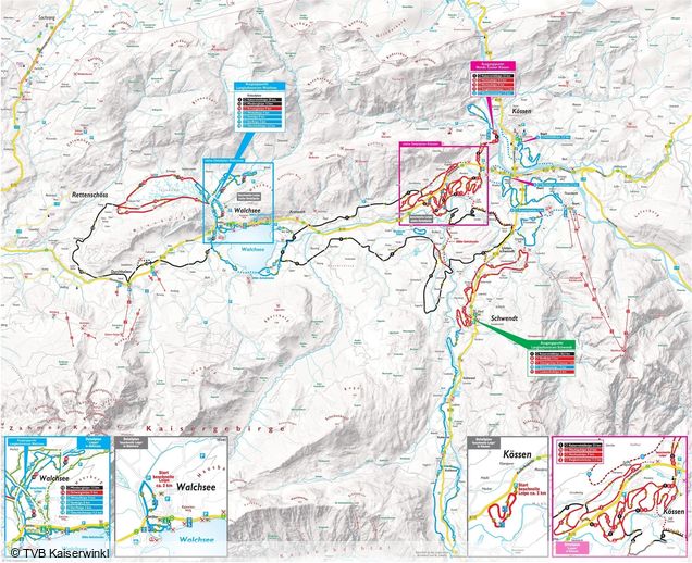Plano pistas de esquí de fondo Schwendt