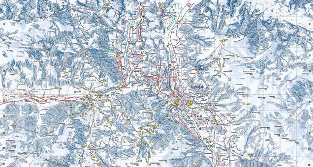 Harta pârtiilor schi fond Kitzbühel