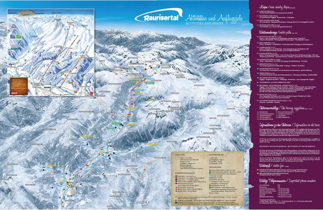 Plan des pistes de ski de fond Rauris