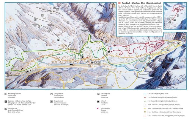 Plan des pistes de ski de fond Kandersteg