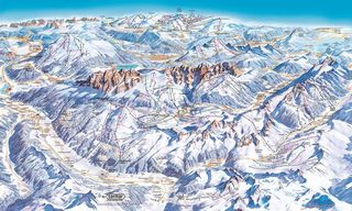 Plano de pistas Skirama Dolomiti