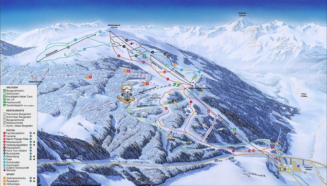 Hartă a pârtiilor Ski- & Freizeit-Arena Bergeralm