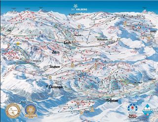 Plan des pistes Arlberg