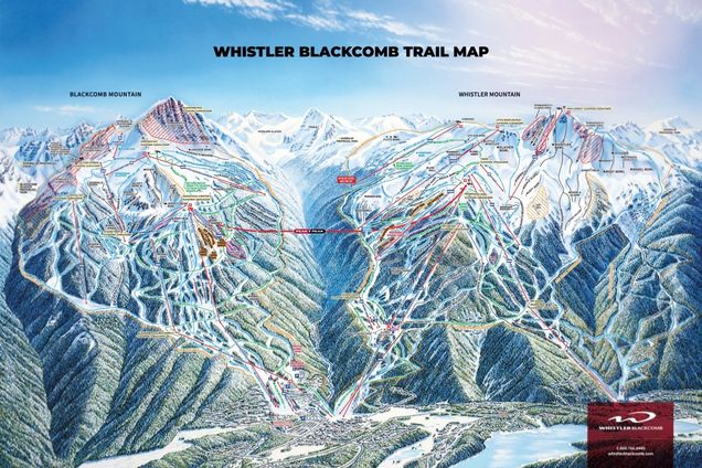 Plano de las pistas Whistler Blackcomb