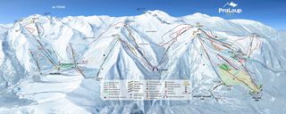Plan des pistes Val d'Allos/Pra Loup