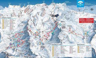 Planul pârtiilor Monterosa Ski
