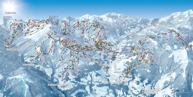 Hartă a pârtiilor Evasion Mont-Blanc