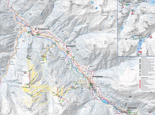 Plan des pistes de ski de fond St. Gallenkirch