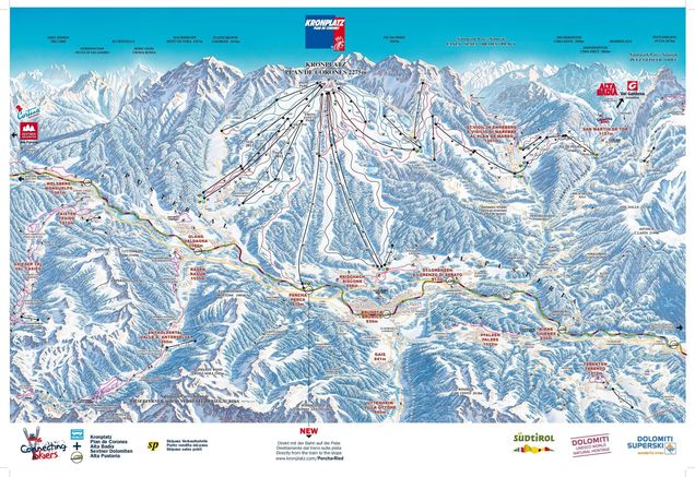 Piantina con piste di sci di fondo San Lorenzo