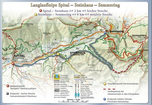 Plan tras biegowych Semmering