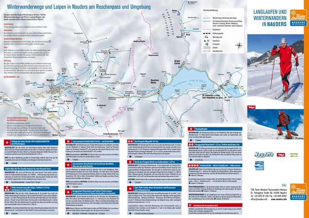 Plan des pistes de ski de fond Nauders