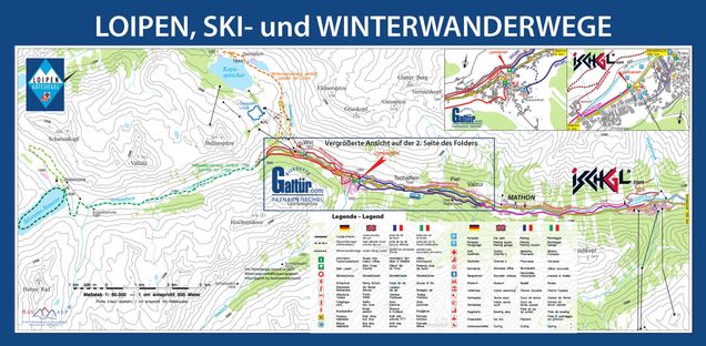 Mapa běžeckých stop Ischgl