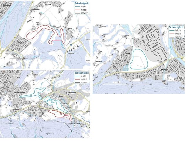 Plan des pistes de ski de fond Bad Reichenhall