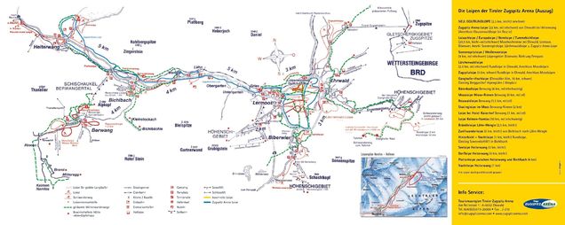 Plan des pistes de ski de fond Biberwier