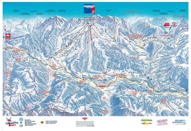Plan des pistes de ski de fond Riscone 