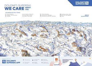 Planul pârtiilor Dolomiti Superski