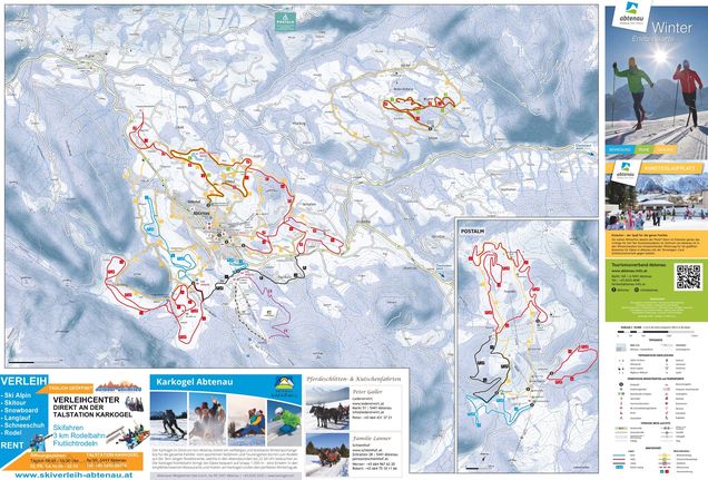 Plano pistas de esquí de fondo Abtenau