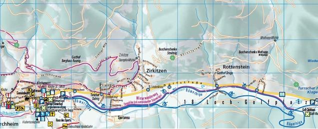 Plán bežeckých tratí Bad Kleinkirchheim