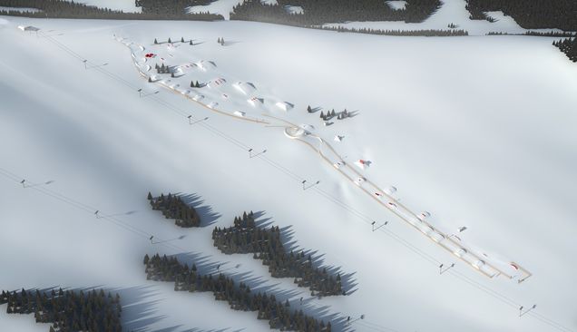 Mapa snowparku 3 Länder Freizeit-Arena