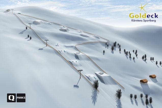 Plan snowparku Goldeck Sportberg