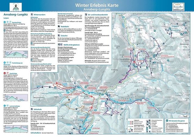 Längdspårkarta Annaberg im Lammertal