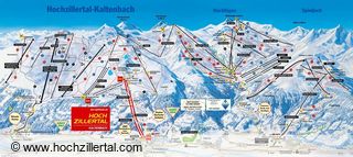 Mapa sjezdovek Hochzillertal-Hochfügen/Spieljoch