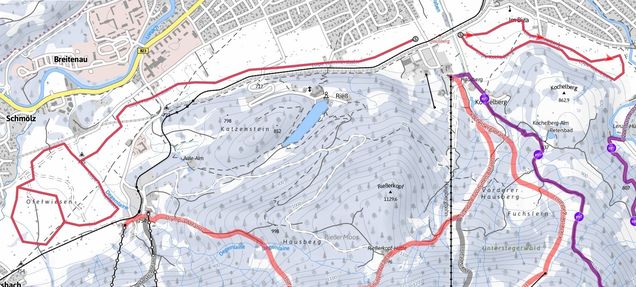 Plano pistas de esquí de fondo Garmisch-Partenkirchen