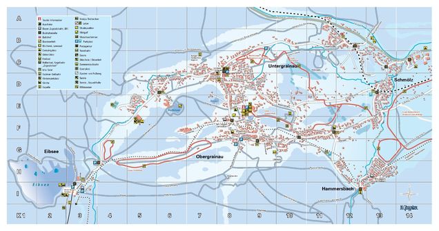 Mapa běžeckých stop Grainau (Zugspitze)