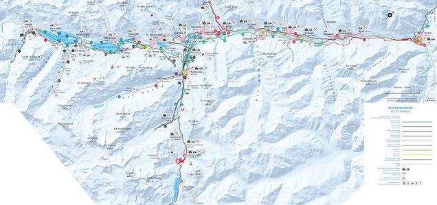 Mapa běžeckých stop Zuoz (Sv. Mořic)