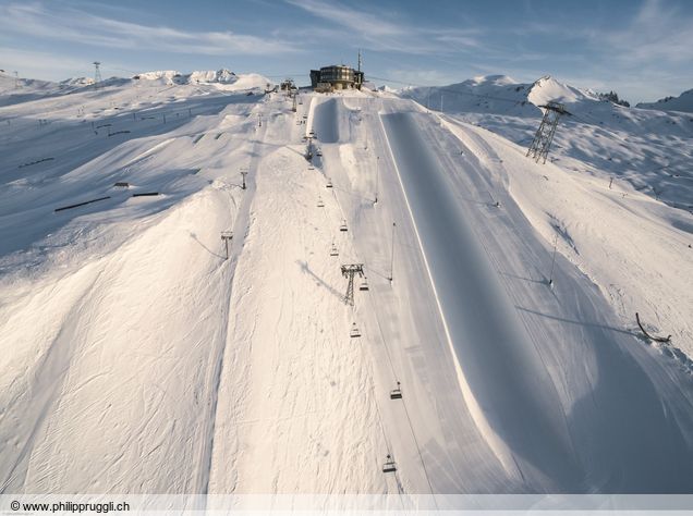 Plan snowparku Flims-Laax-Falera