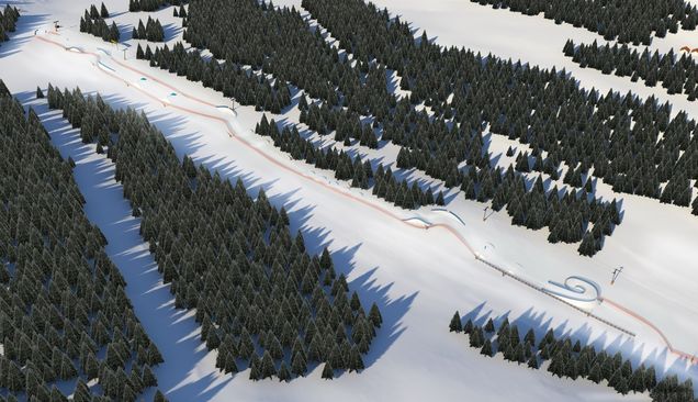Plan snowparku Präbichl