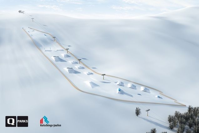 Plan snowparku Südtiroler Wipptal