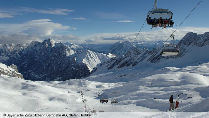 La Zugspitze - la plus haute montagne d'Allemagne