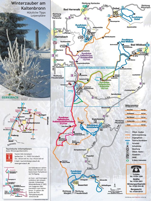 Plan tras biegowych Bad Wildbad