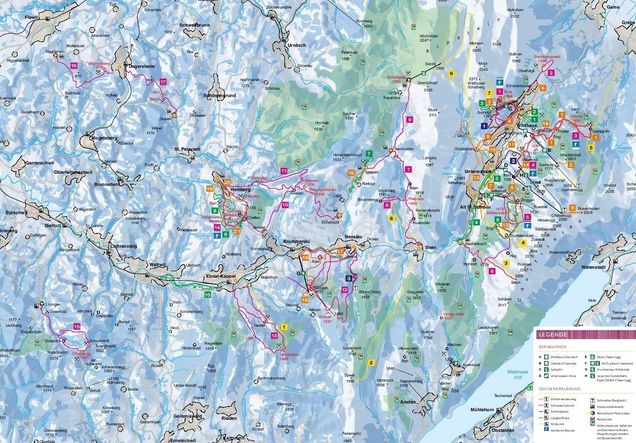 Plan des pistes de ski de fond Unterwasser